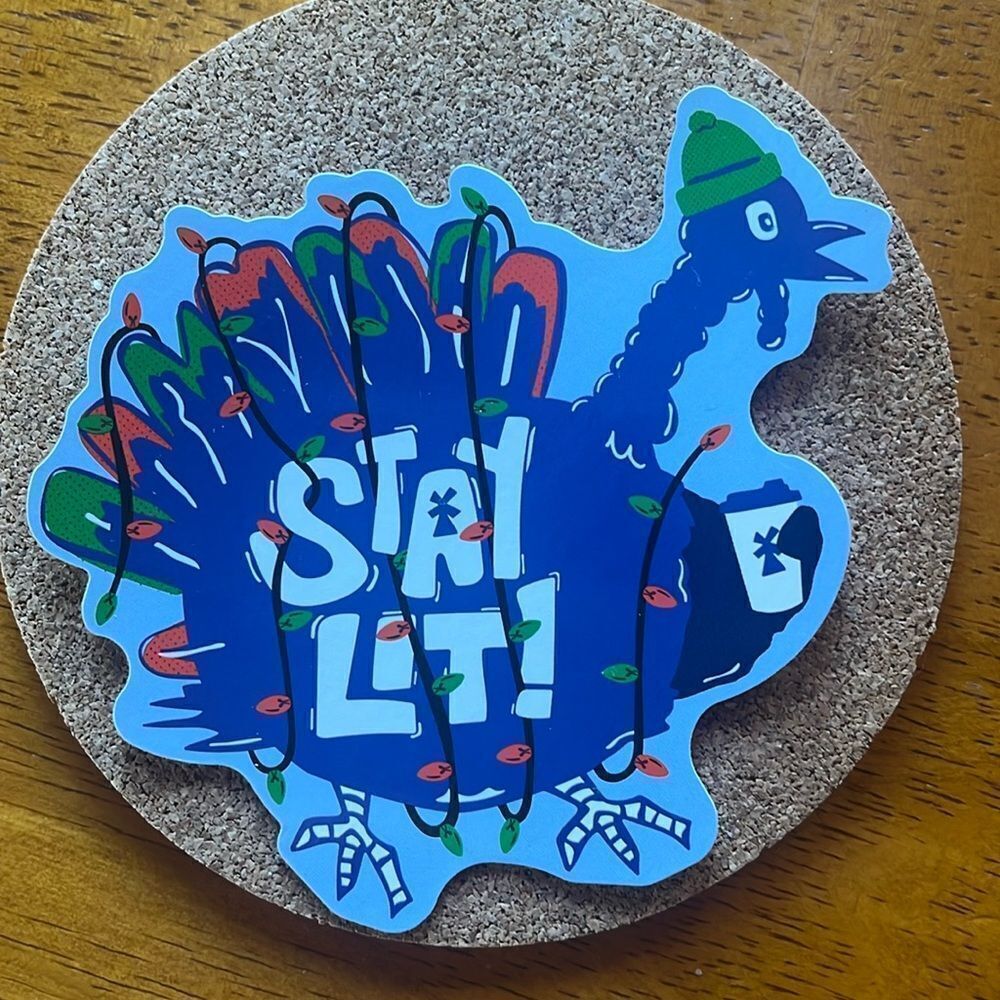 NEWEST NOVEMBER DUTCH BROS HOLIDAY STAY LIT TURKEY STICKER